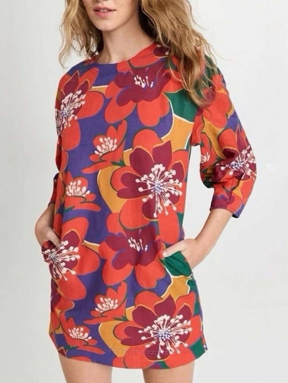 Something Navy Floral Dress